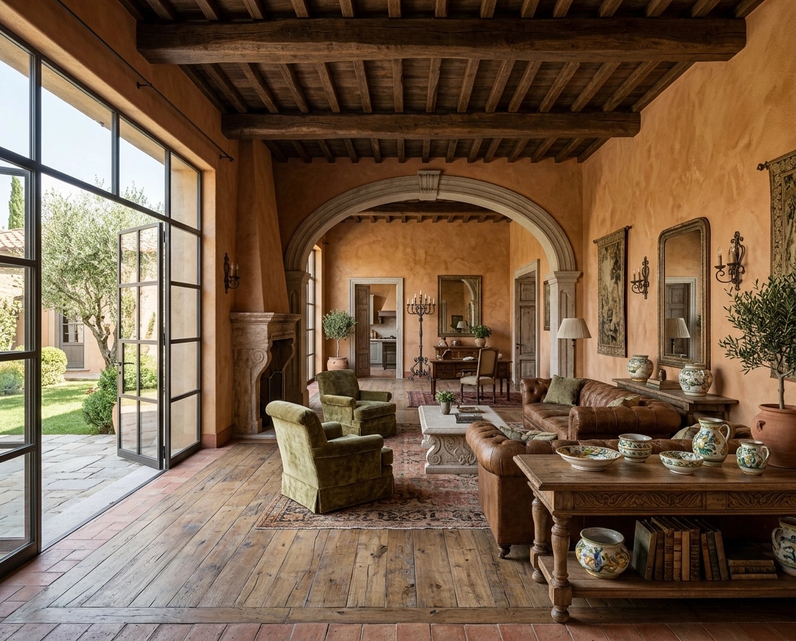 Interior design in Tuscan style — Living Room by GenRoom AI