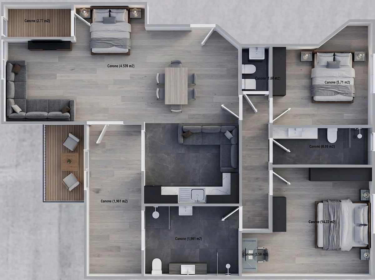 Interior design in Contemporary style — Living Room by GenRoom AI