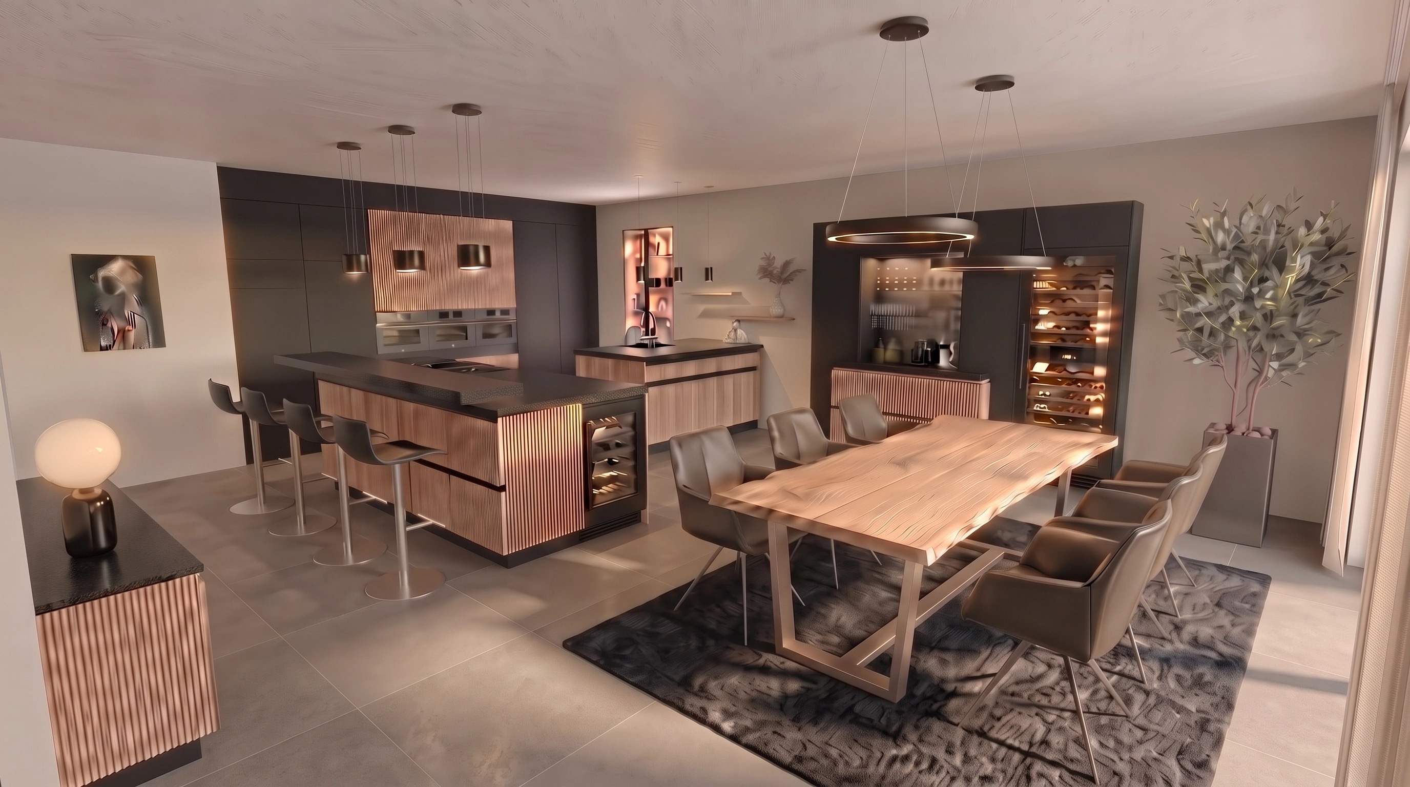 Kitchen interior in no_style style — photo by GenRoom AI
