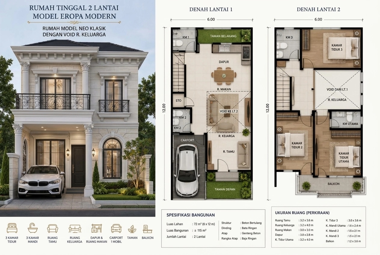 Neoclassic Facade Facade design — facade photo by GenRoom AI