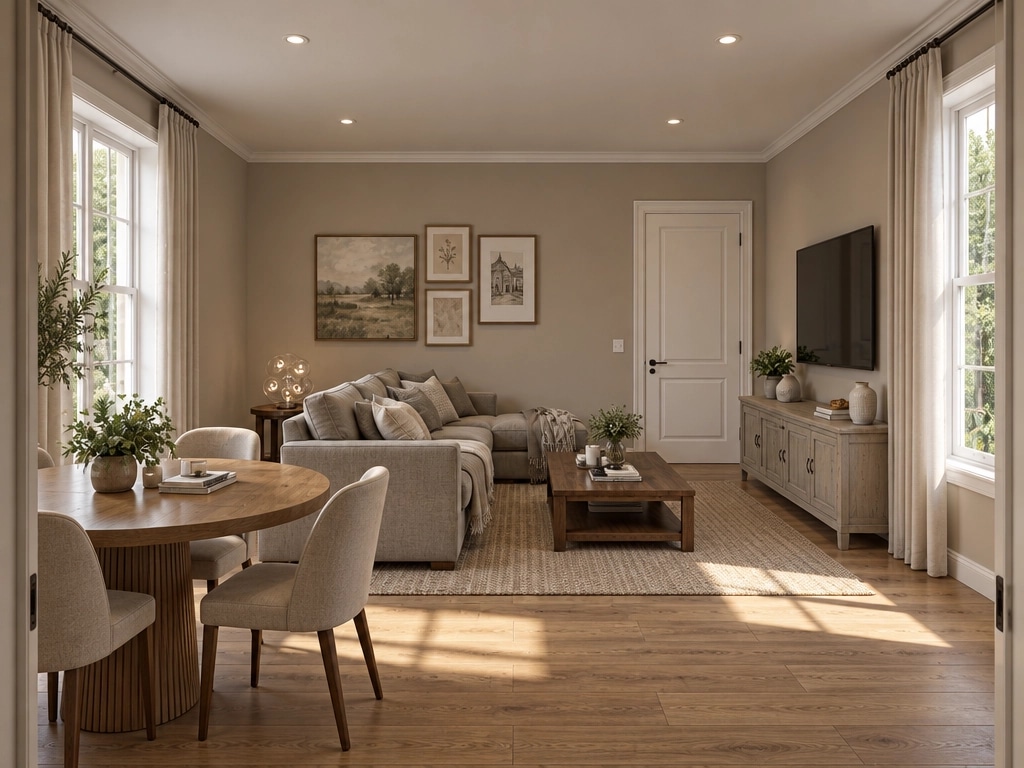 Interior design in Transitional style — Living Room by GenRoom AI