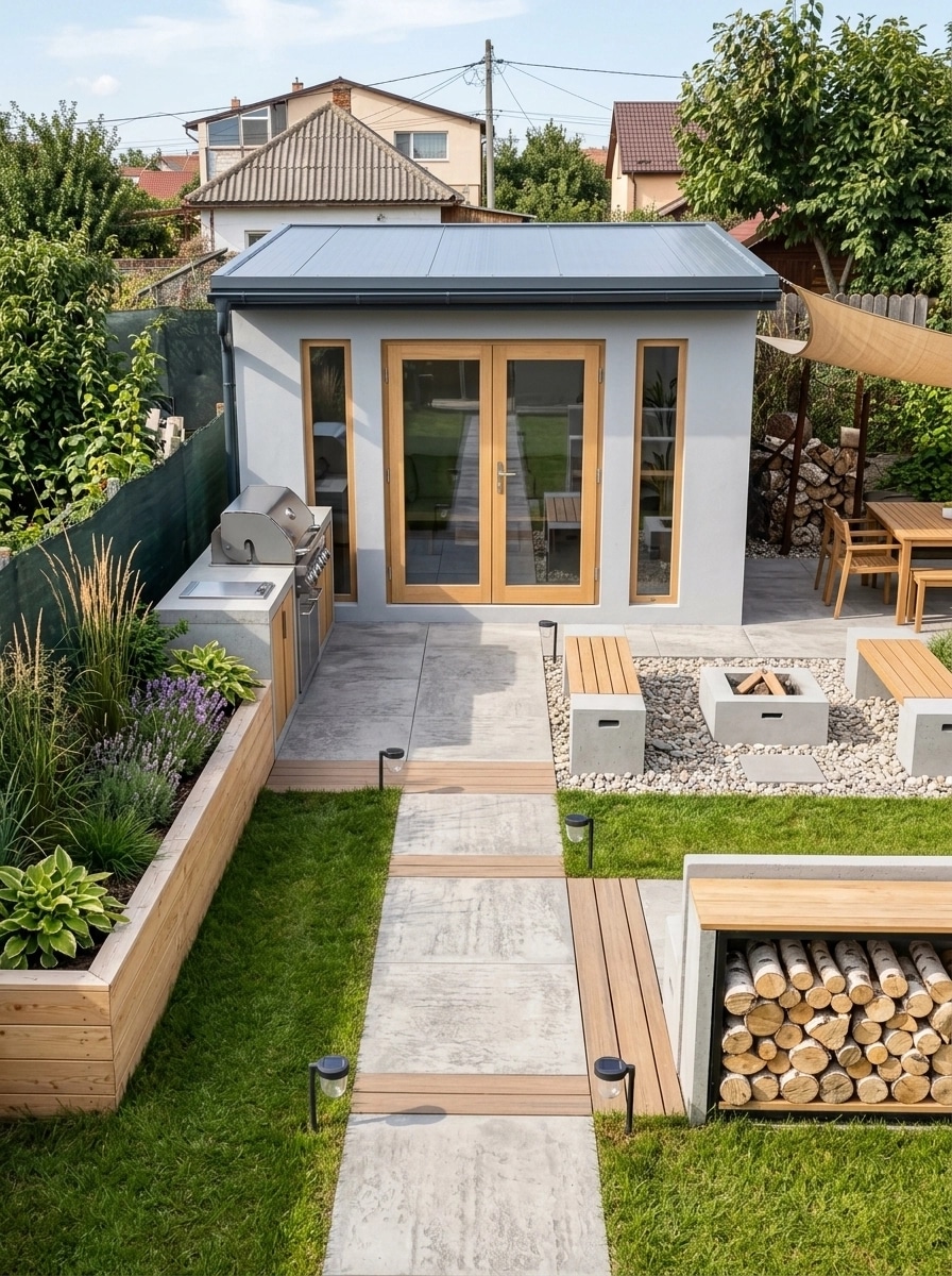 Landschaftsdesign im Scandinavian Garden-Stil — Garten von GenRoom AI