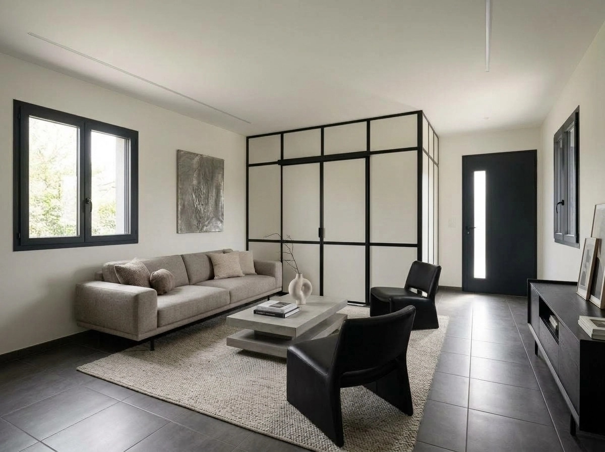 Minimalism Living Room design — interior photo by GenRoom AI