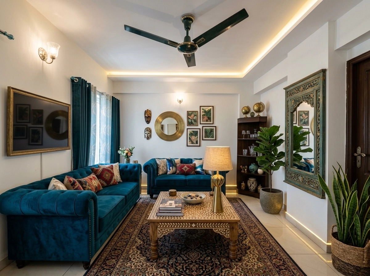 Interior design in Eclectic style — Living Room by GenRoom AI
