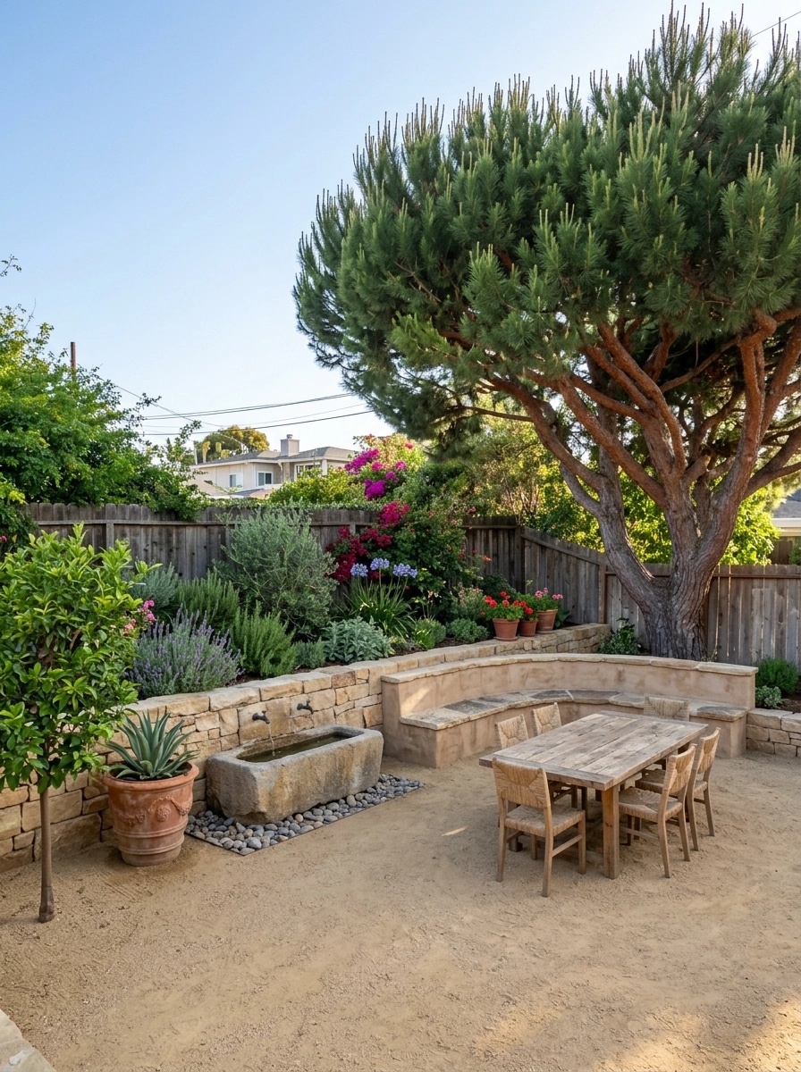 Landscape design in Mediterranean Yard style — Yard by GenRoom AI