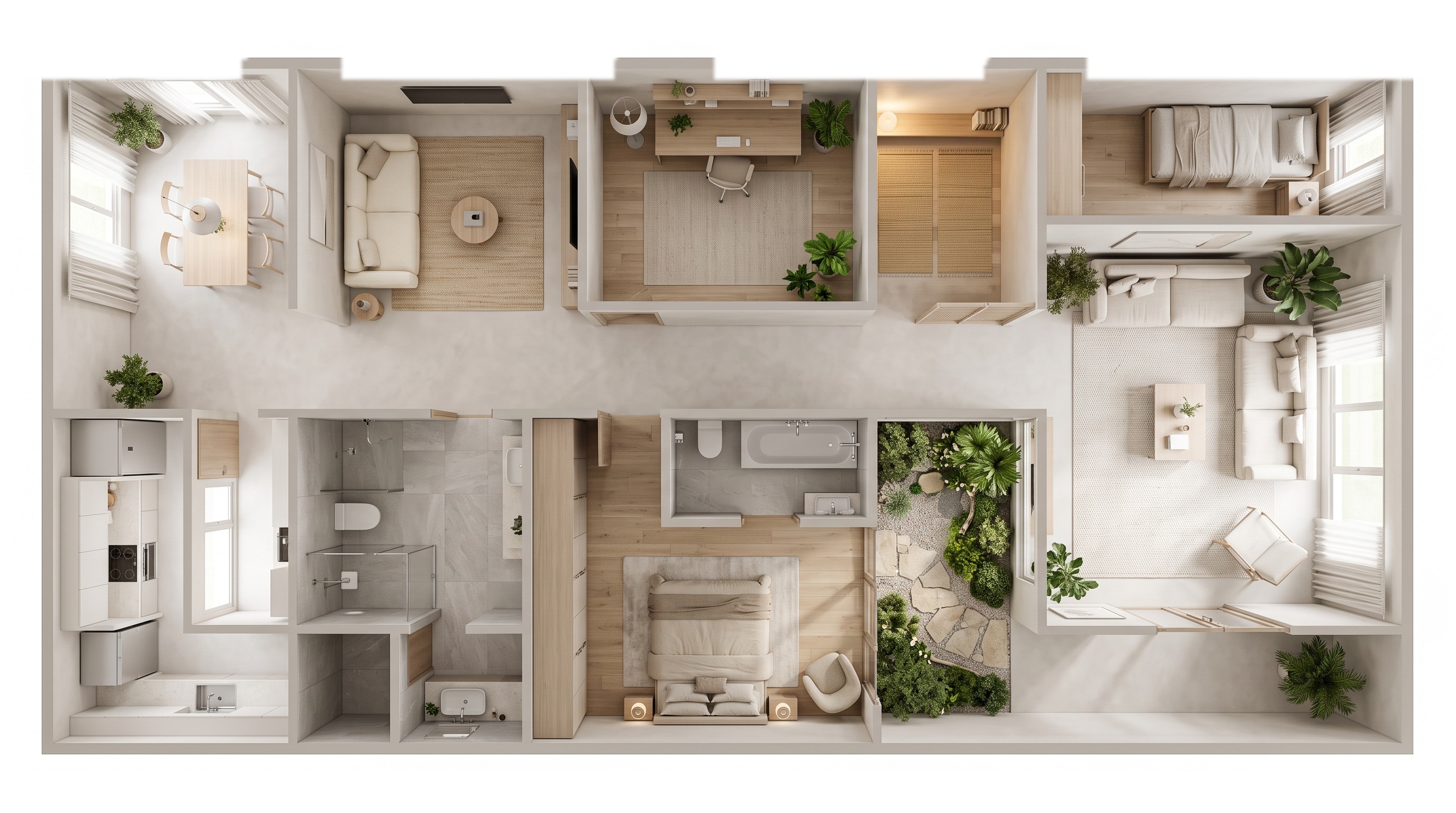 Interior design in Minimalism style — Living Room by GenRoom AI
