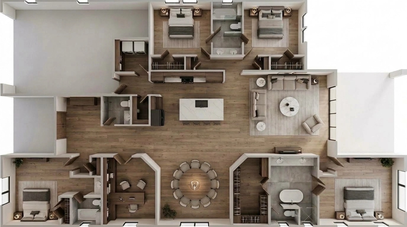 Interior design in Contemporary style — Living Room by GenRoom AI