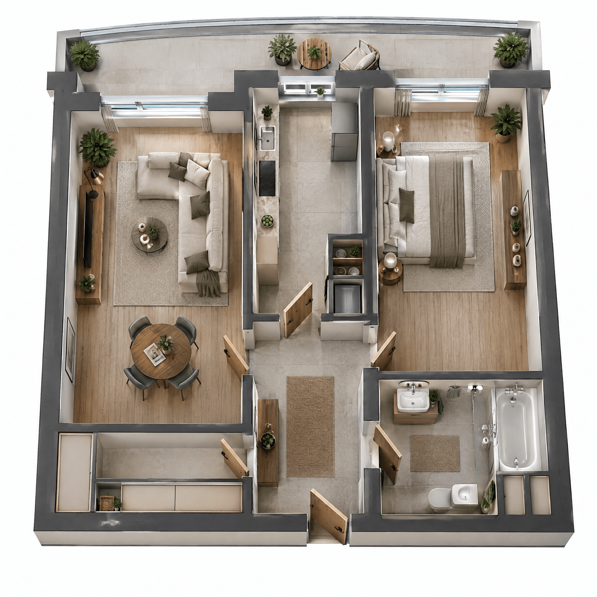 Interior design in Contemporary style — Living Room by GenRoom AI