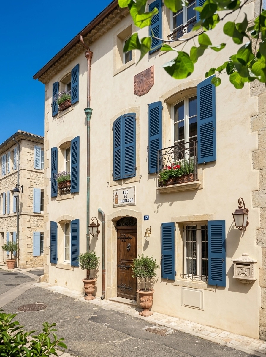French Provincial Facade Facade design — facade photo by GenRoom AI