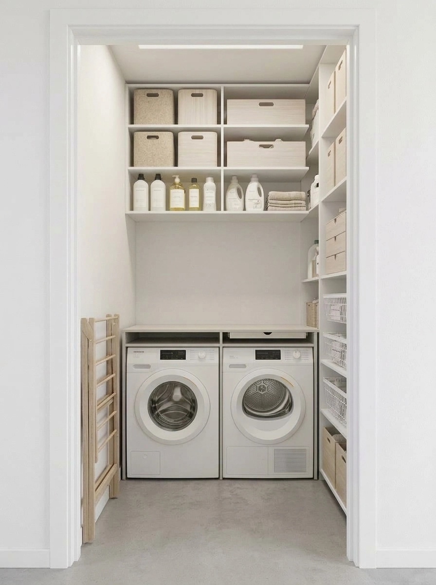 Σχεδιασμός εσωτερικού σε στυλ Scandinavian — laundry από το GenRoom AI