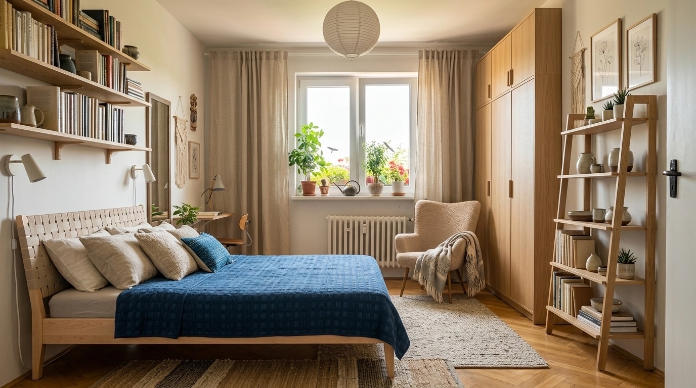Bohemian Bedroom design — interior photo by GenRoom AI