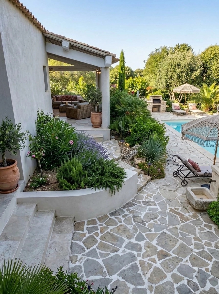 Mediterranean Yard สวน design — yard photo by GenRoom AI
