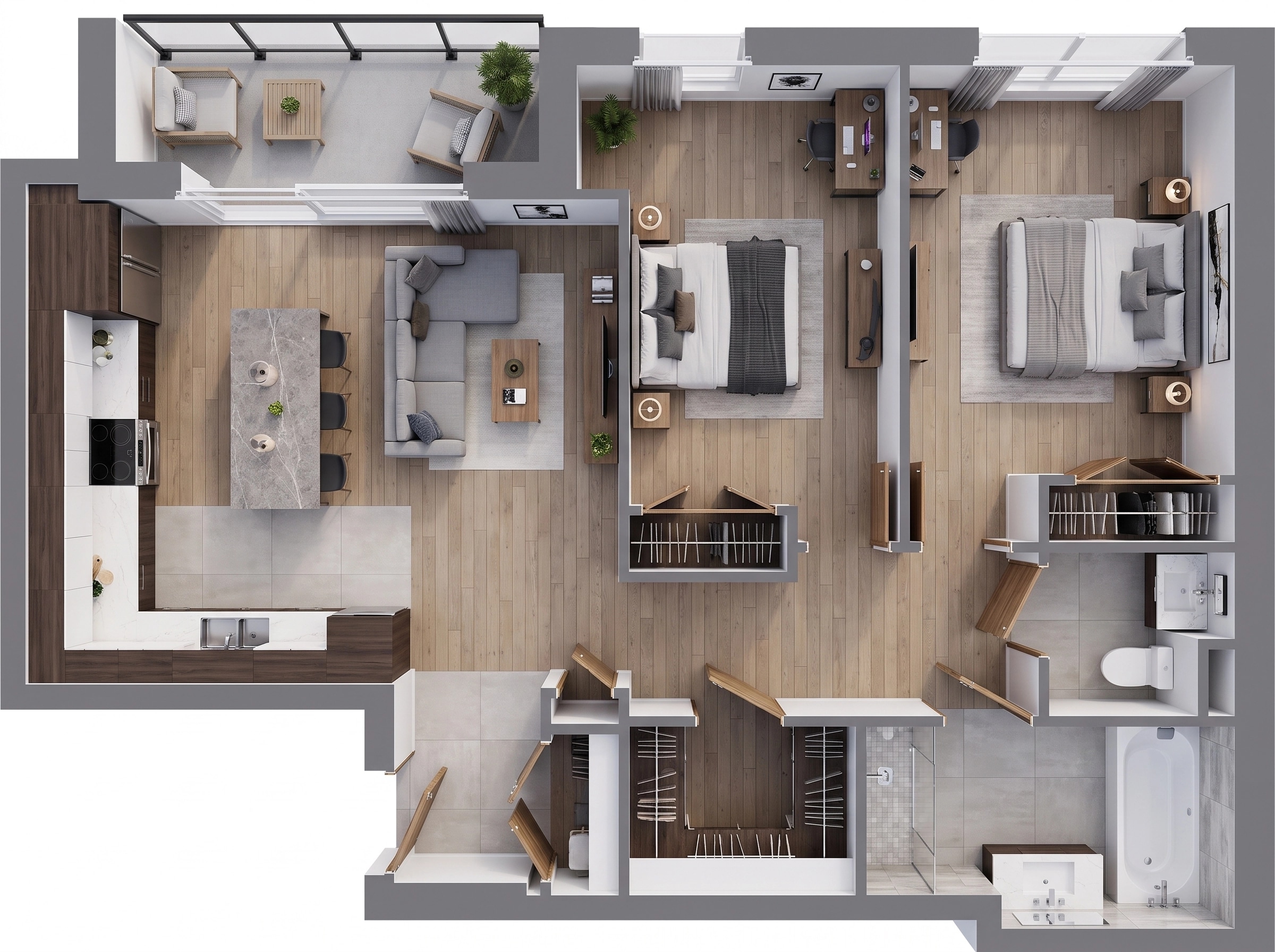 Interior design in Contemporary style — Living Room by GenRoom AI