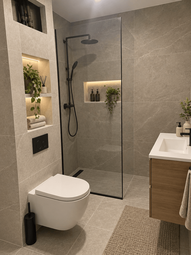 Minimalism Bathroom design — interior photo by GenRoom AI