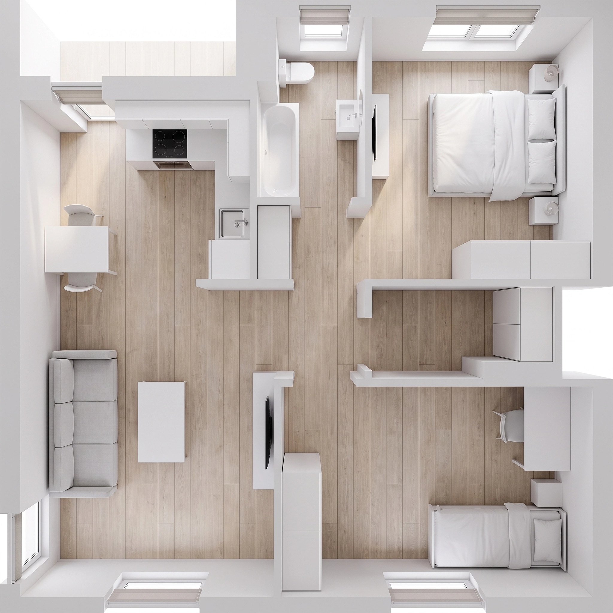 Minimalism Living Room design — interior photo by GenRoom AI