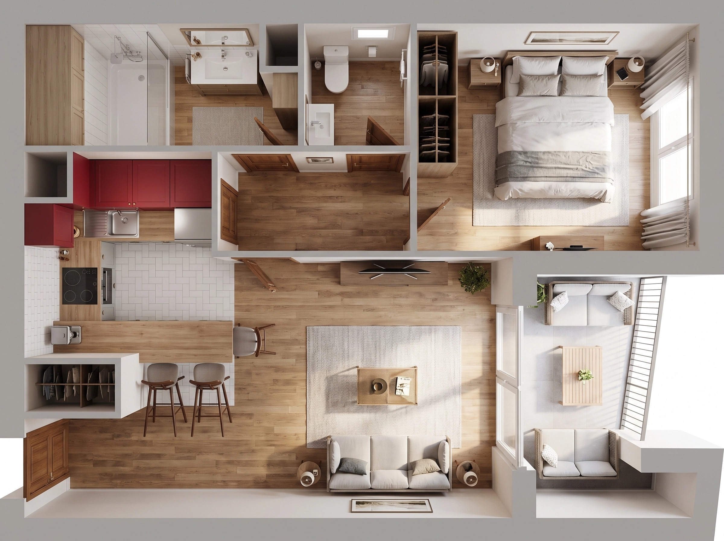 Interior design in Transitional style — Living Room by GenRoom AI