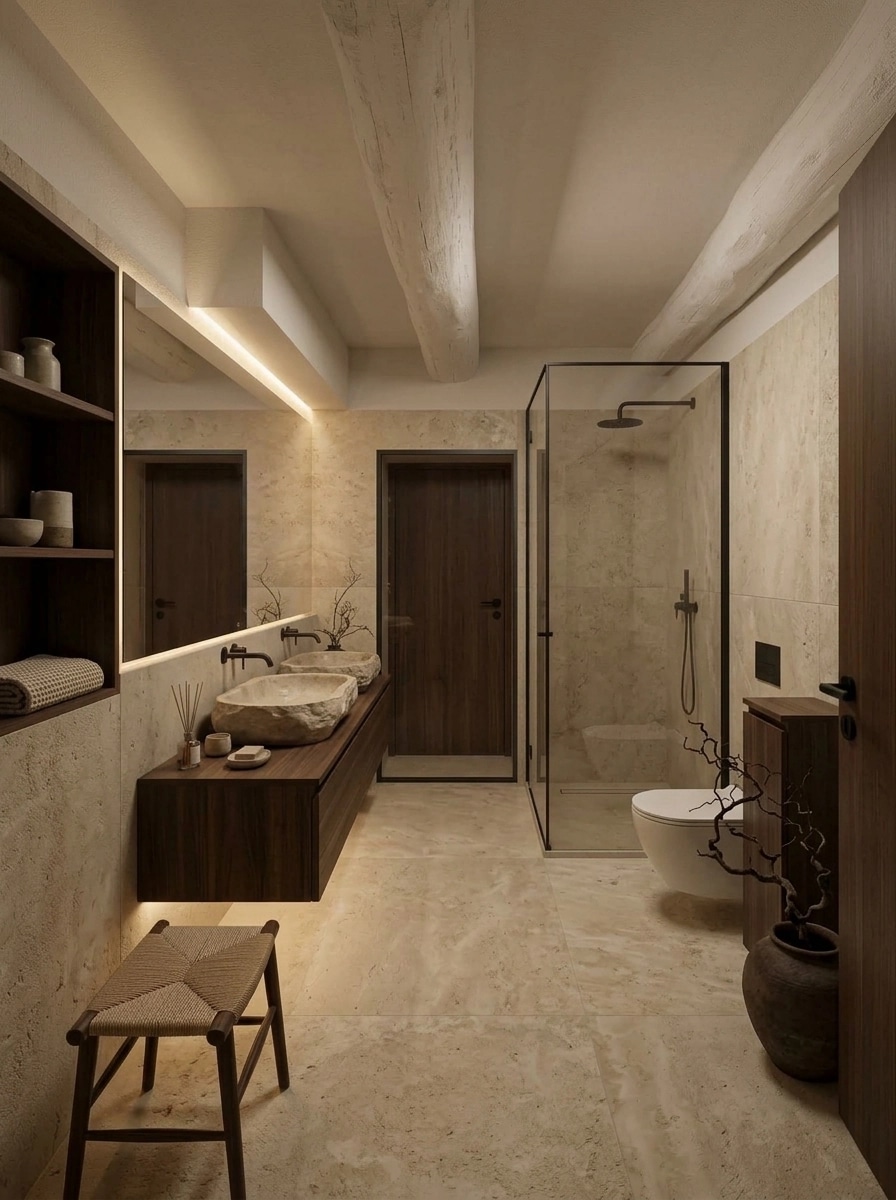 Interior design in Japandi style — Bathroom by GenRoom AI