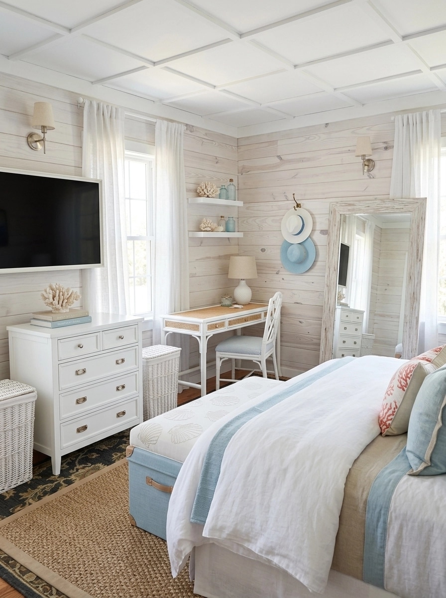 Interior desain di Coastal / Hamptons gaya — Kamar Tidur oleh GenRoom AI