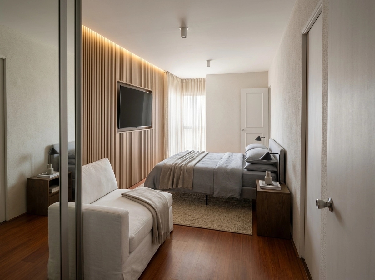 Minimalism Bedroom design — interior photo by GenRoom AI