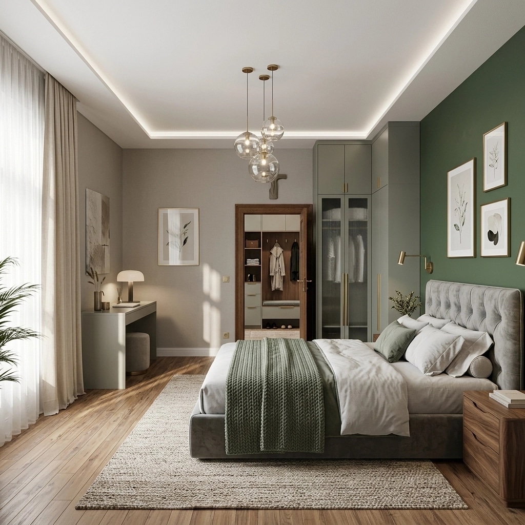 Contemporary Bedroom design — interior photo by GenRoom AI