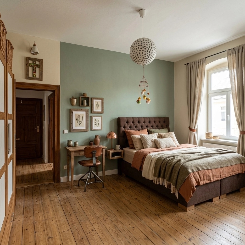 Interior design in Rustic style — Bedroom by GenRoom AI