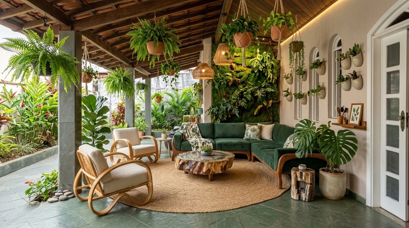 Interior design in Biophilic style — Living Room by GenRoom AI