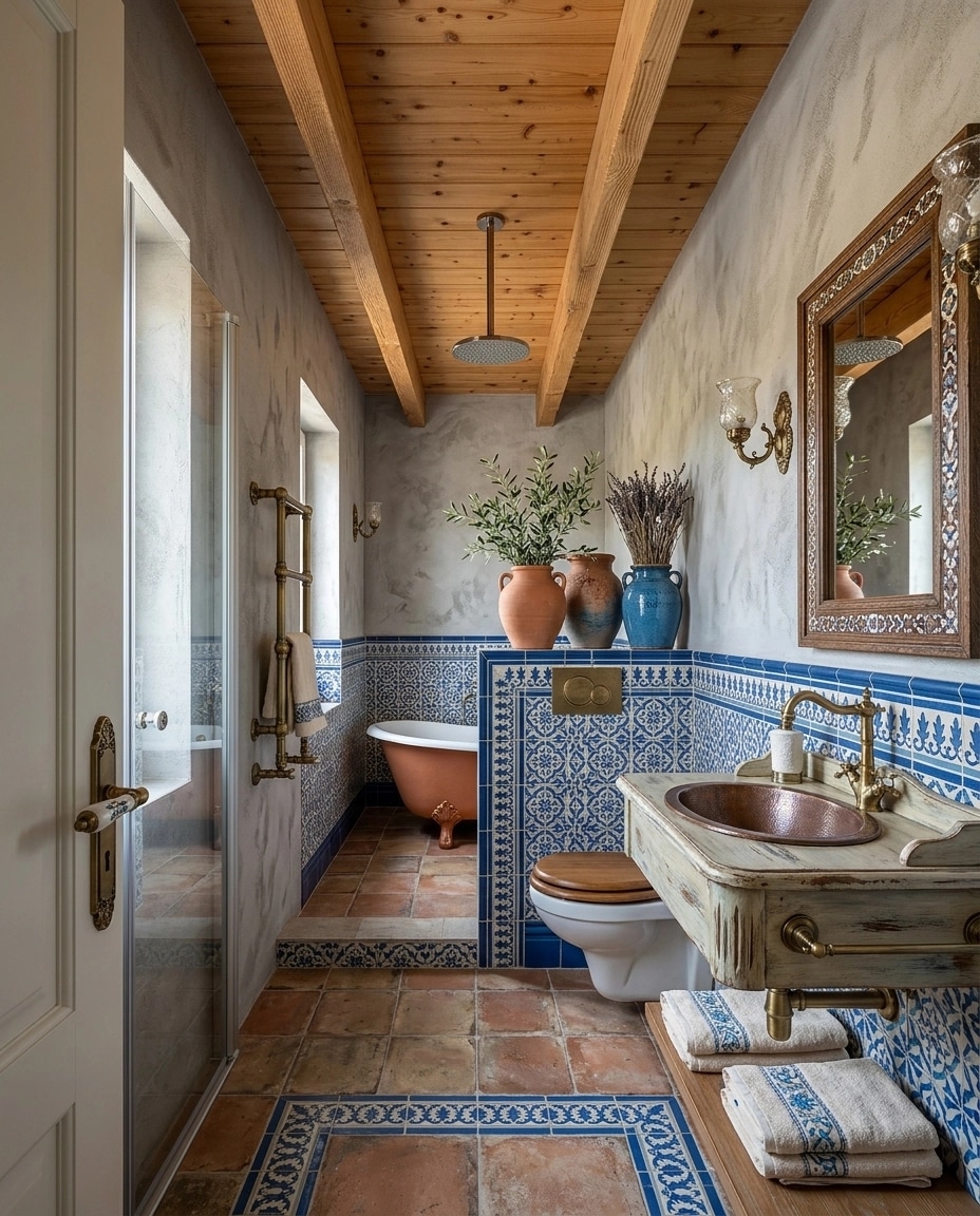 Interior design in Mediterranean style — Bathroom by GenRoom AI
