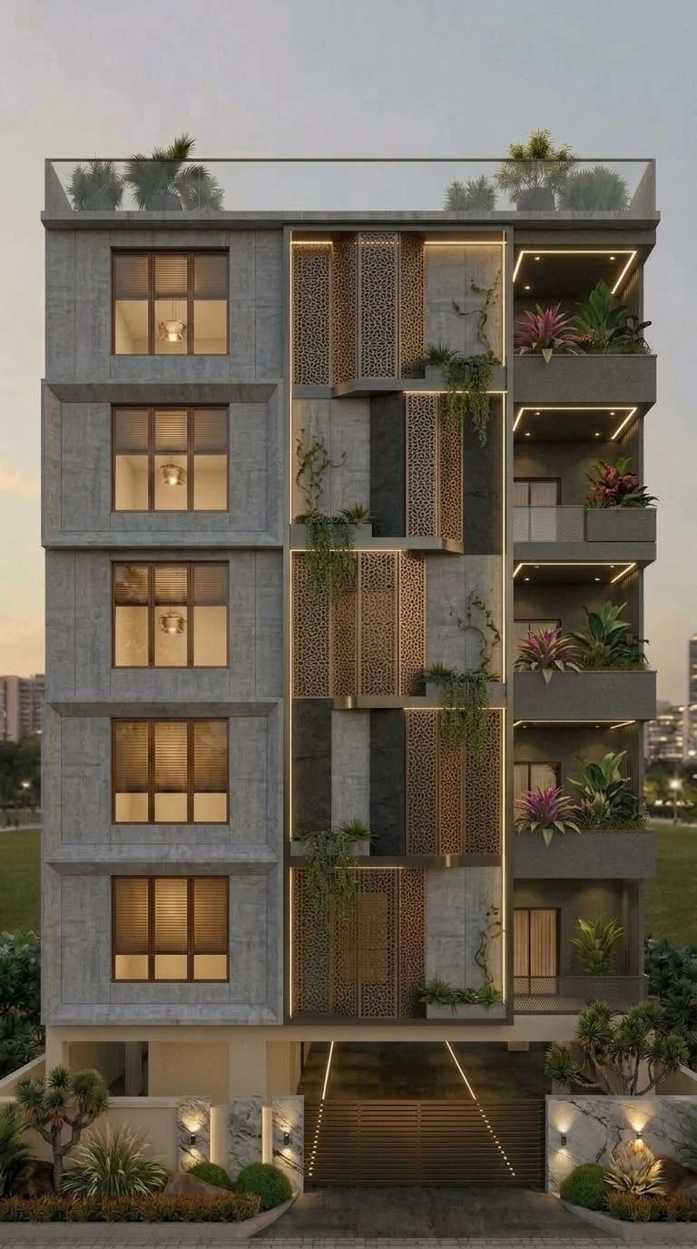 Contemporary Facade Facade design — facade photo by GenRoom AI