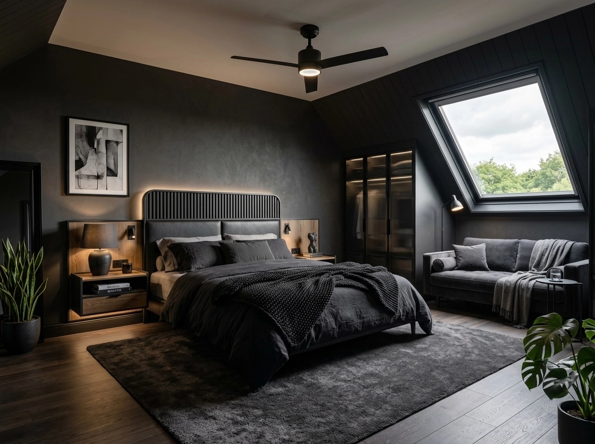 Interior design in Blacktec style — Bedroom by GenRoom AI