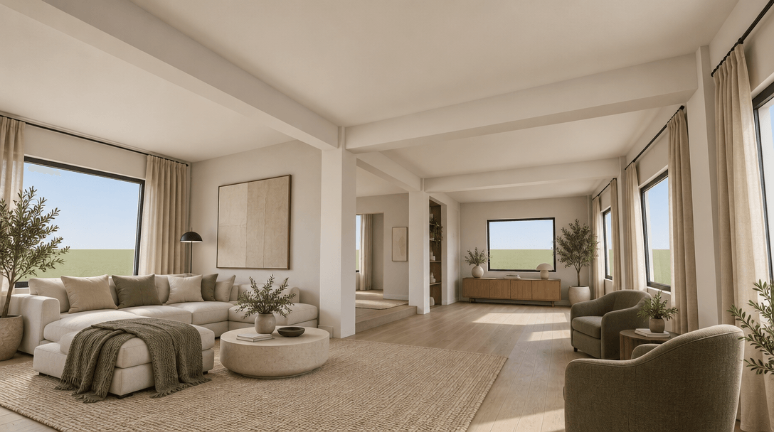 Interior design in Minimalism style — Living Room by GenRoom AI