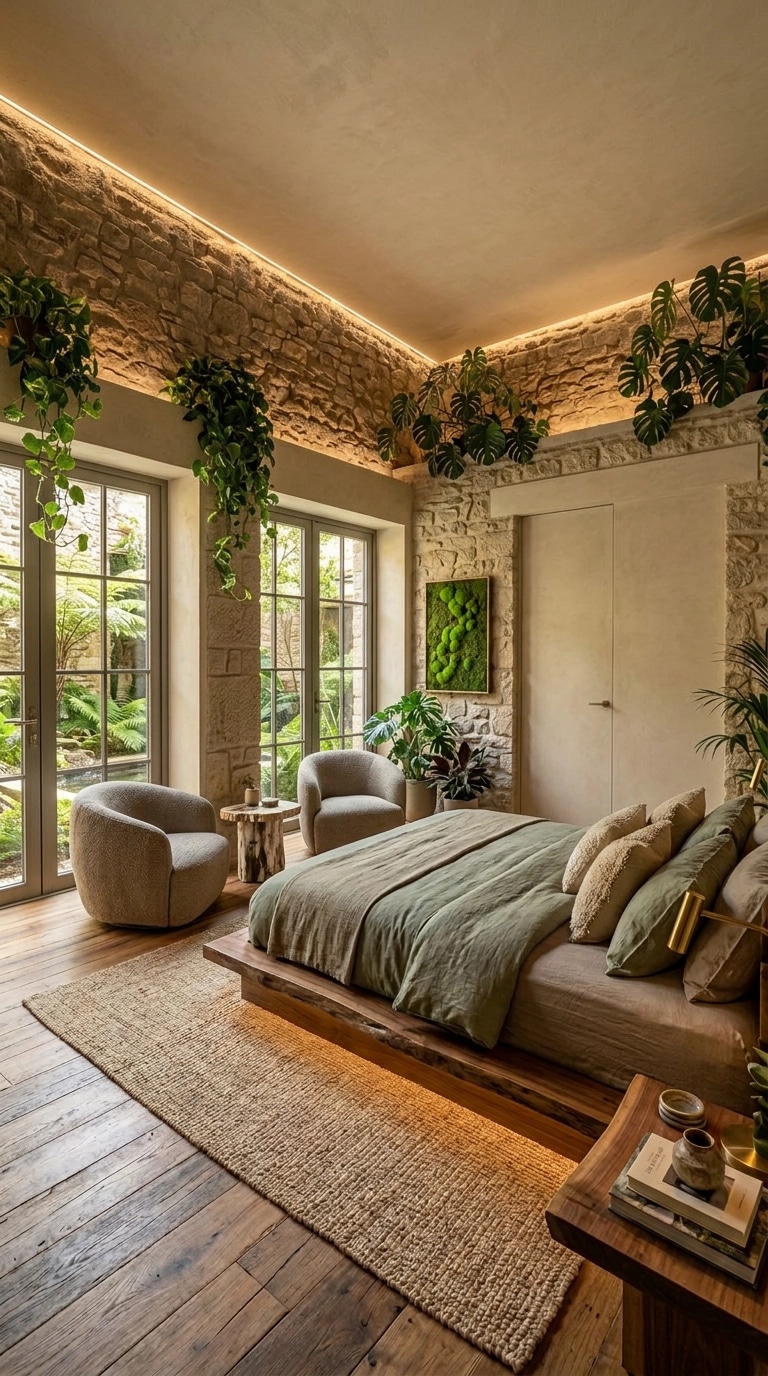 Interior design in Biophilic style — Bedroom by GenRoom AI