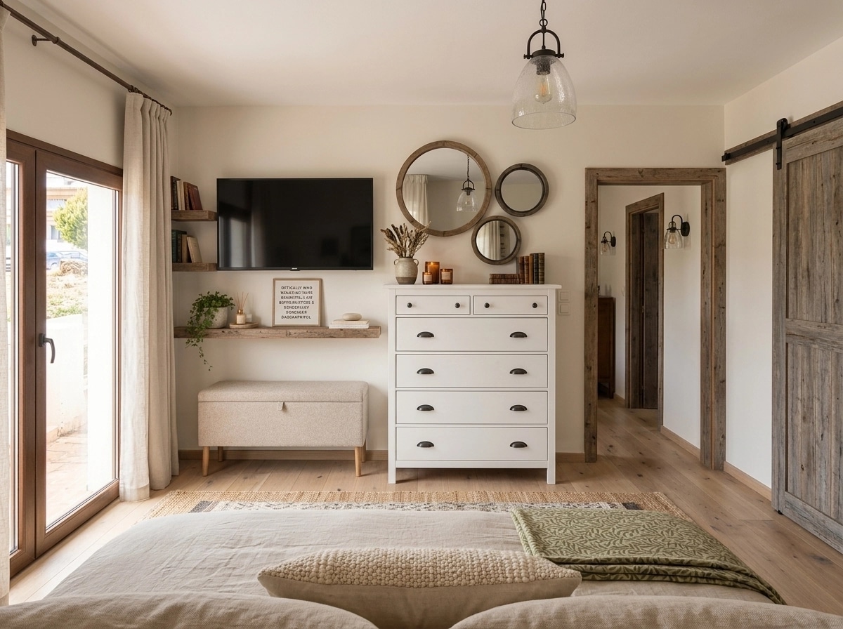 Modern Farmhouse Bedroom design — interior photo by GenRoom AI
