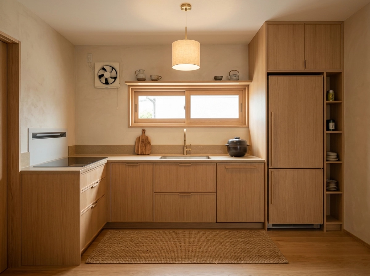 Japandi Kitchen design — interior photo by GenRoom AI