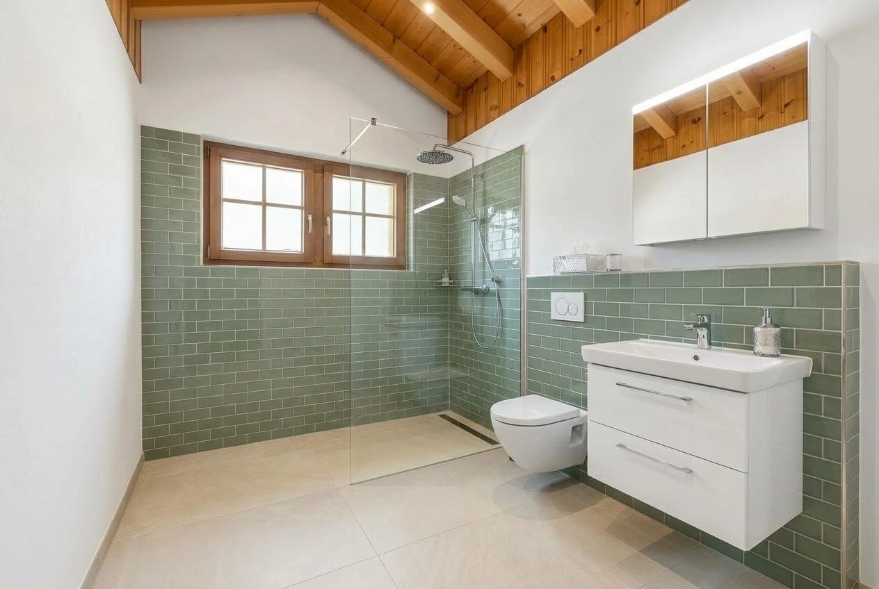Bathroom interior in Transitional style — photo by GenRoom AI