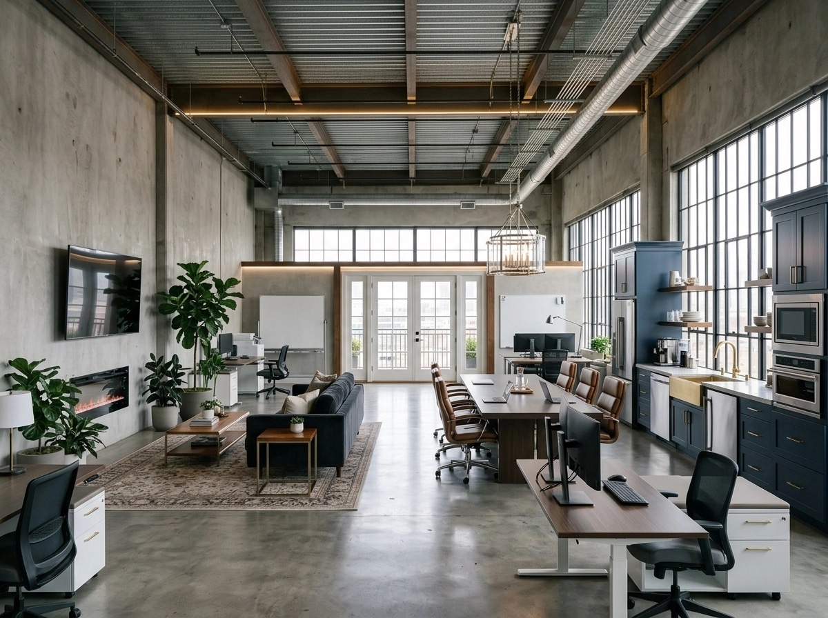 Interior design in Transitional style — office_space by GenRoom AI