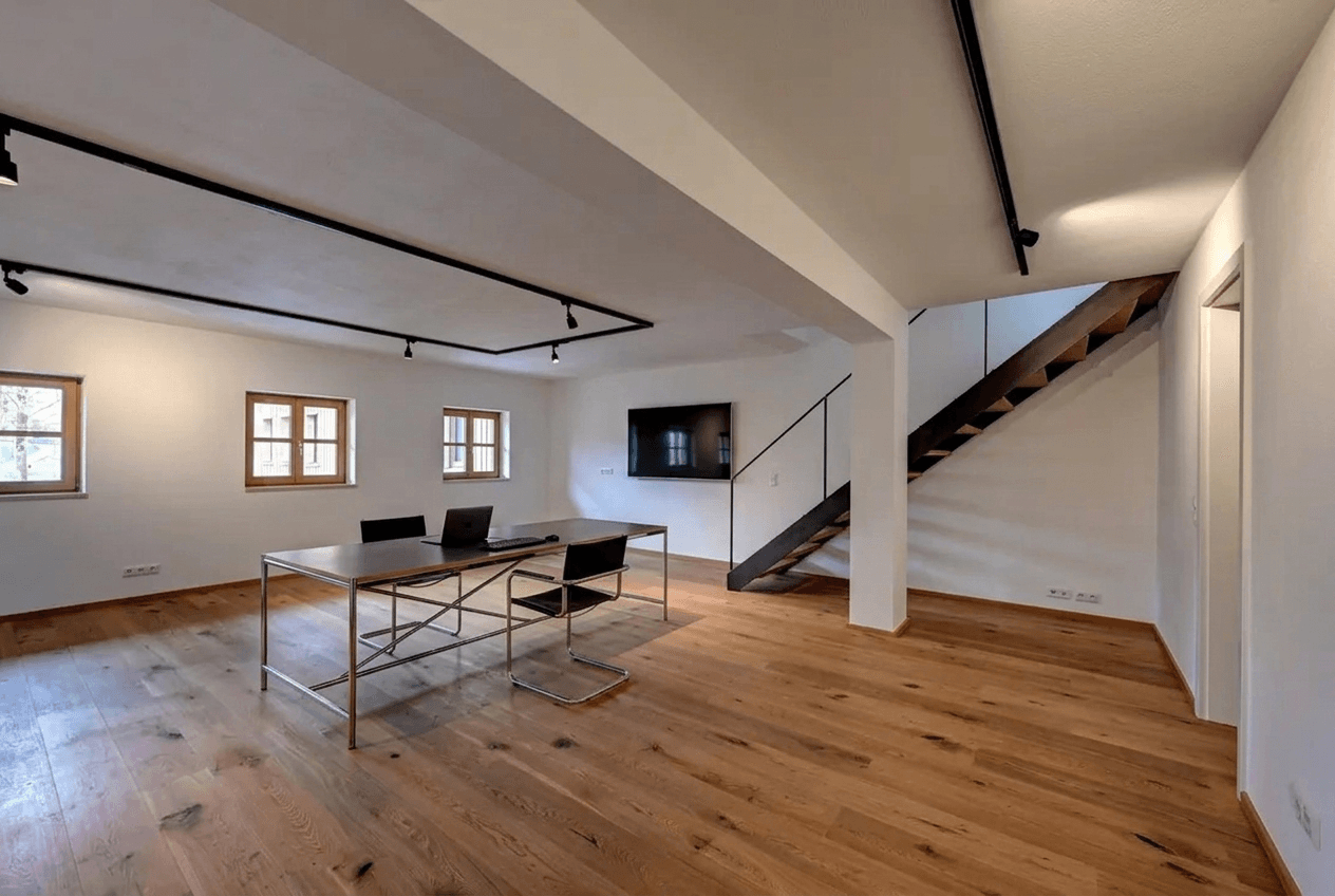 Office interior in Bauhaus style — photo by GenRoom AI