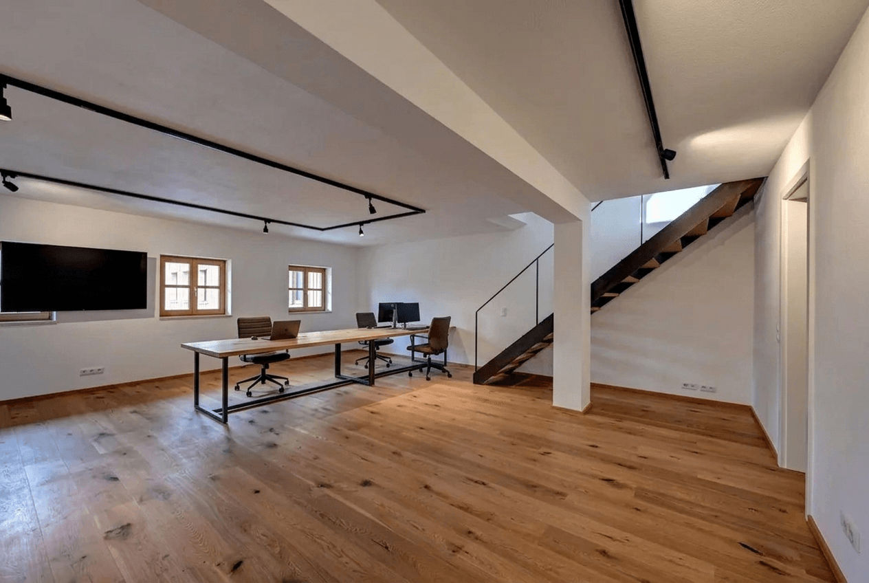 Office interior in Loft / Industrial style — photo by GenRoom AI