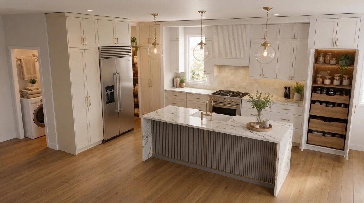Interior design in Transitional style — Kitchen by GenRoom AI