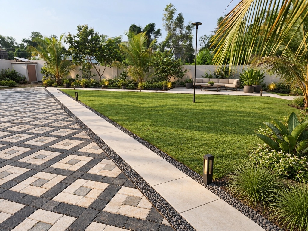 Landscape design in Minimalist Yard style — Yard by GenRoom AI