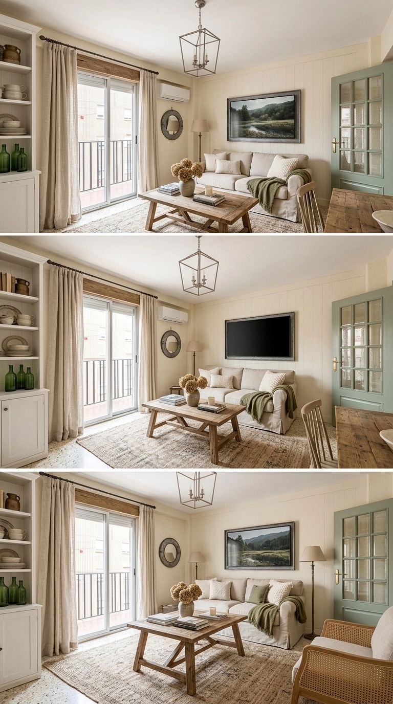 Modern Farmhouse Living Room design — interior photo by GenRoom AI