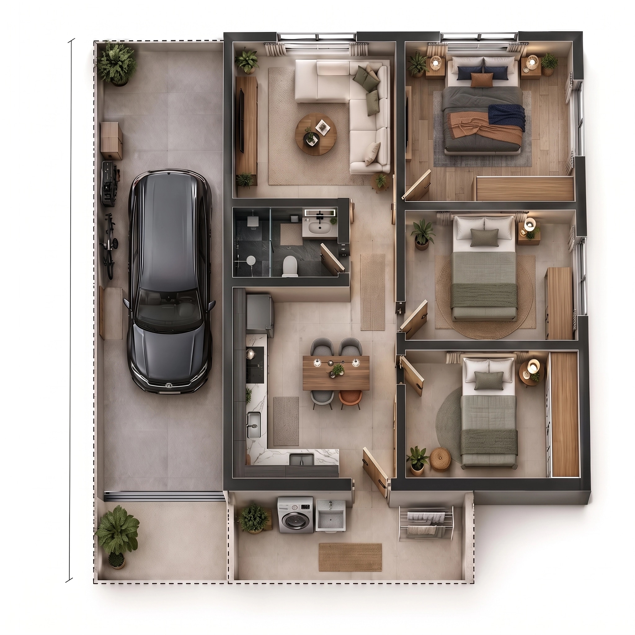 Interior design in Contemporary style — Living Room by GenRoom AI