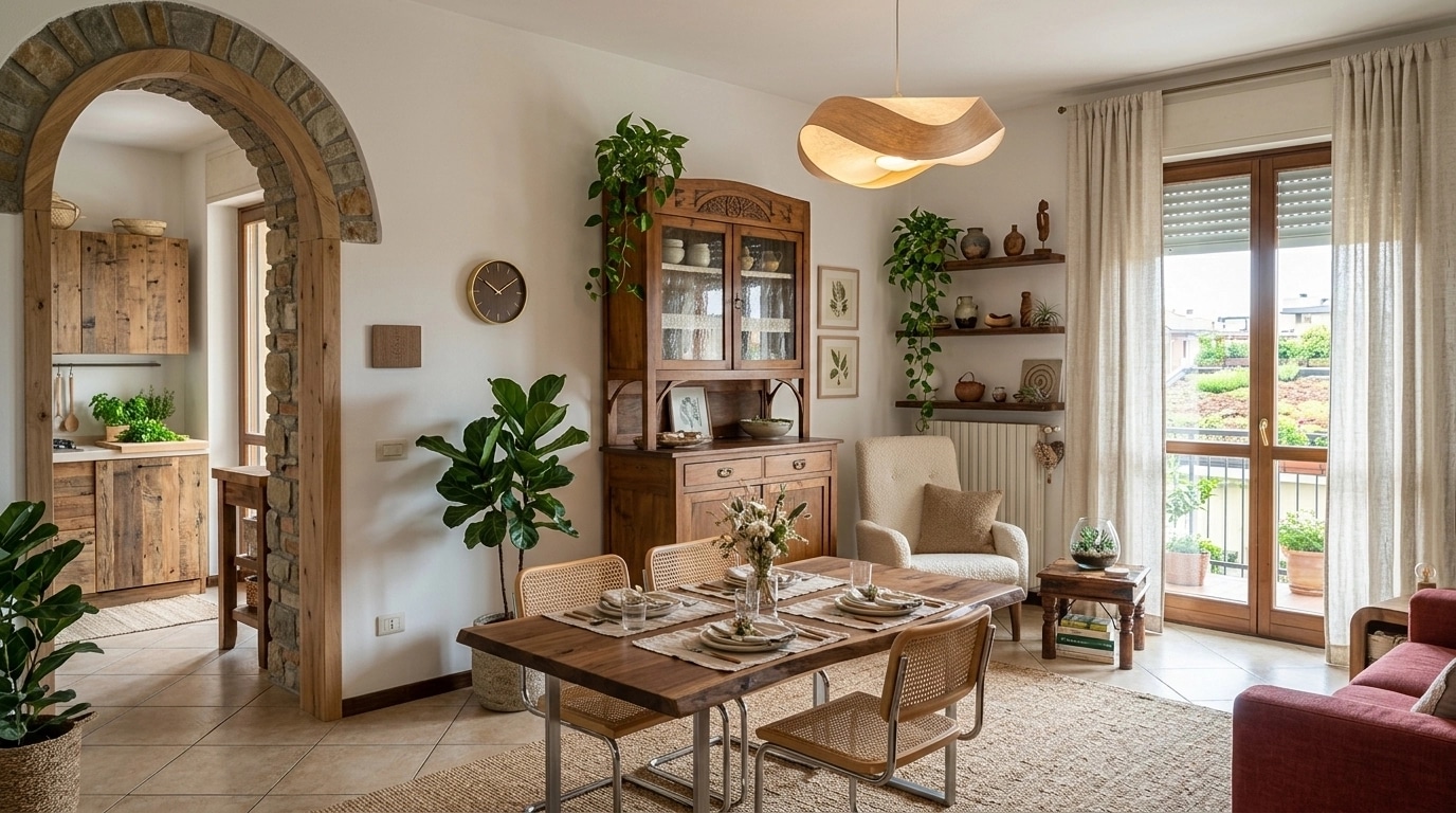 Interior design in Biophilic style — dining_room by GenRoom AI