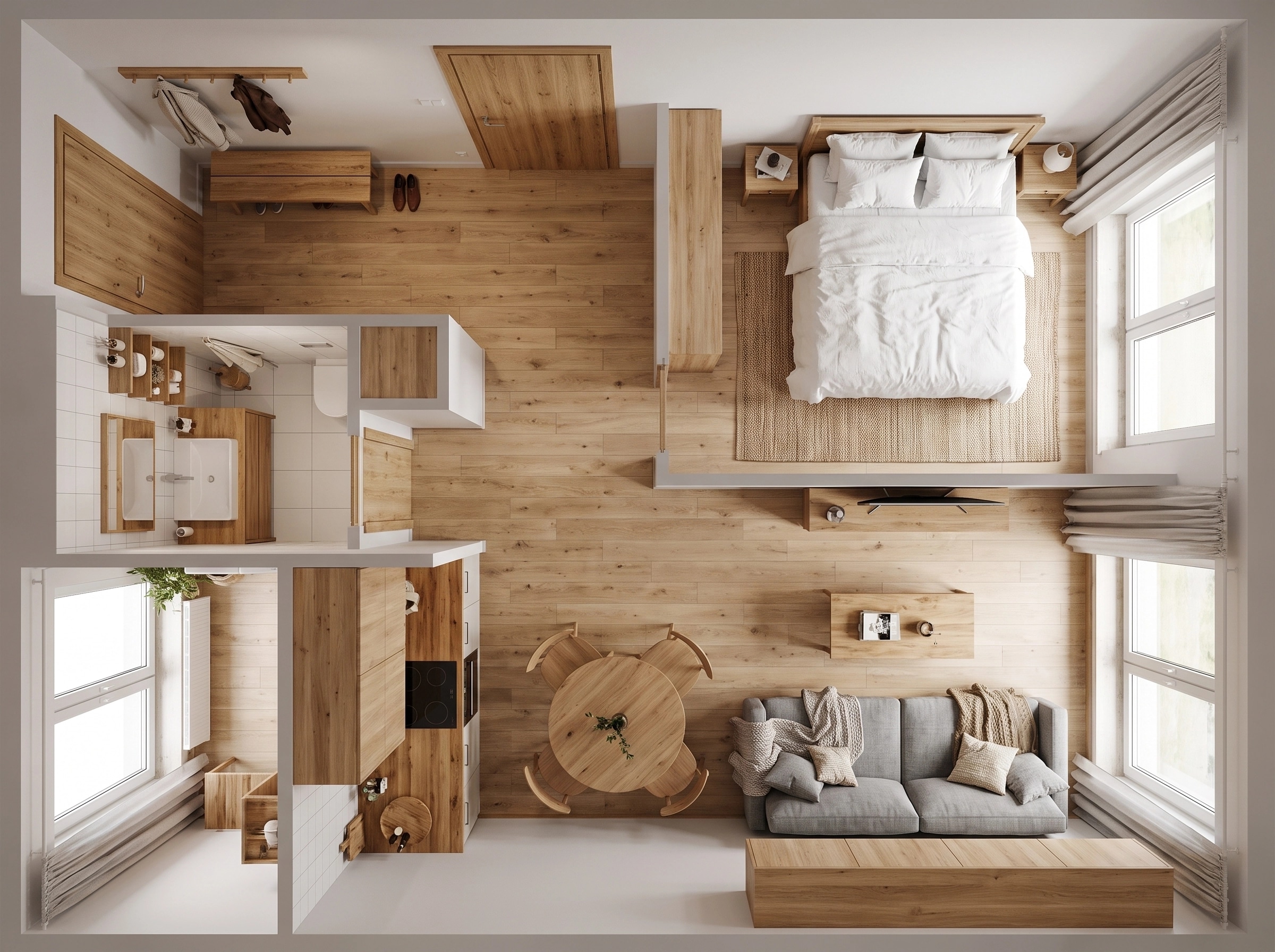 Scandinavian Soggiorno design — interior photo by GenRoom AI