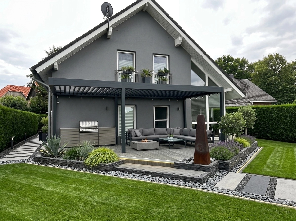 Landscape design in Contemporary Yard style — Yard by GenRoom AI