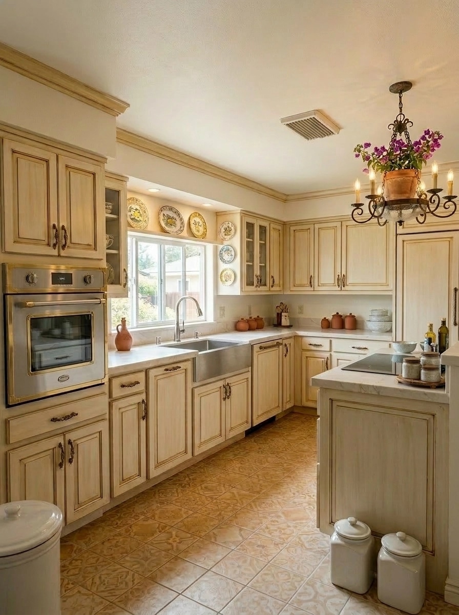 Kitchen interior in Mediterranean style — photo by GenRoom AI