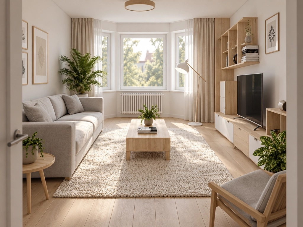 Interior design in Scandinavian style — Living Room by GenRoom AI