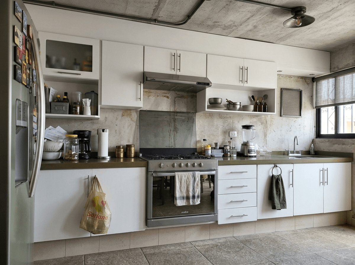 Loft / Industrial المطبخ design — interior photo by GenRoom AI