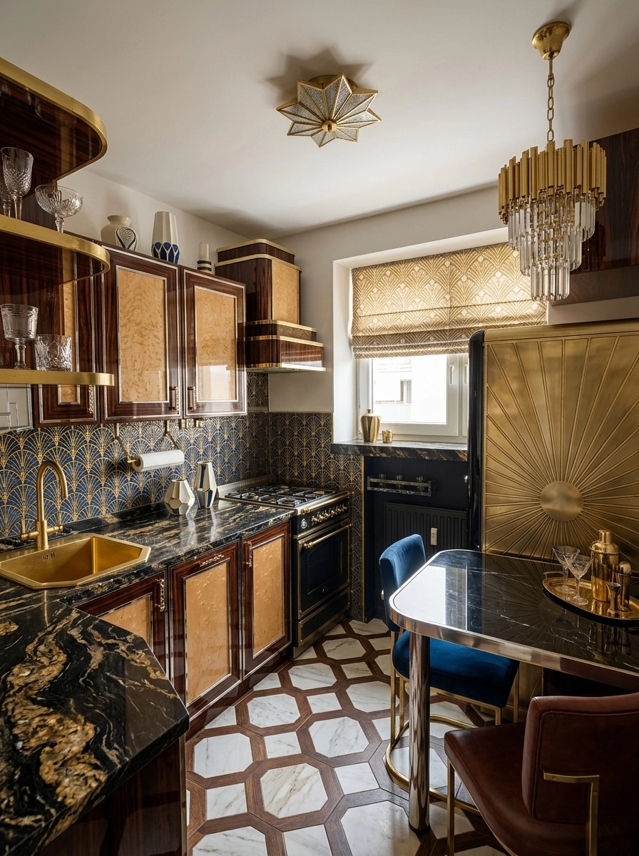 Interior design in Art Deco style — Kitchen by GenRoom AI