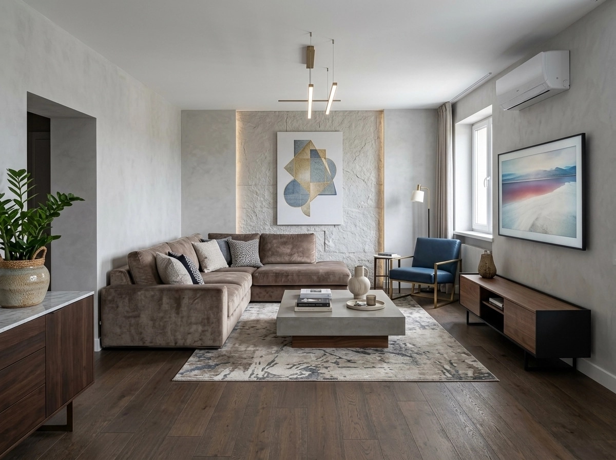 Interior design in Contemporary style — Living Room by GenRoom AI
