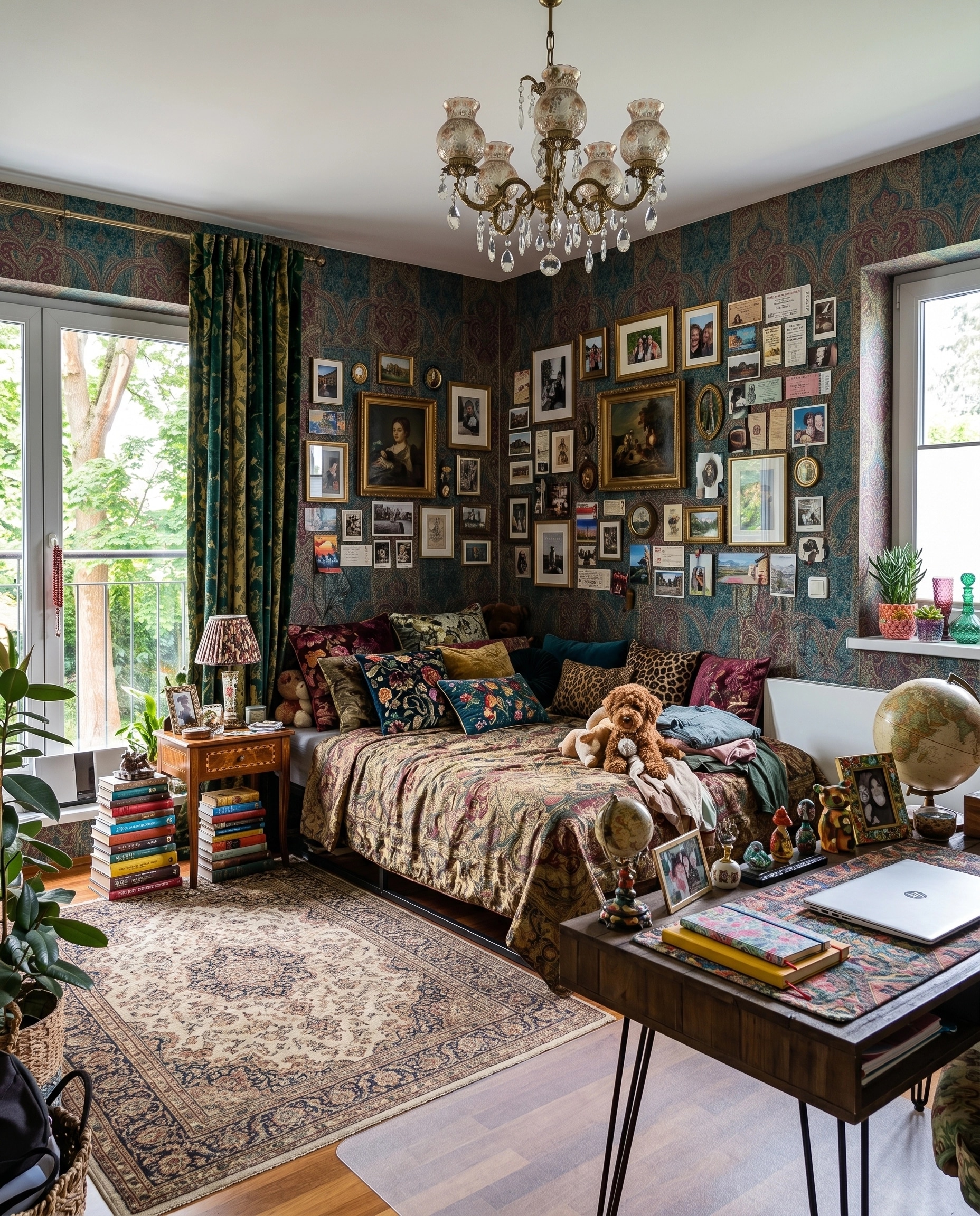 Maximalist Bedroom design — interior photo by GenRoom AI